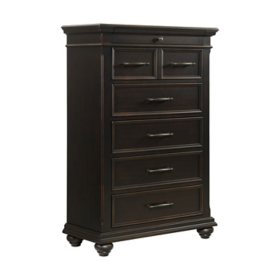 Brooks 6-Drawer Poplar Wood Chest, Assorted Colors