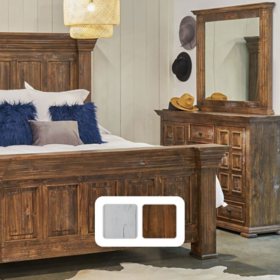 Ruma 6-Drawer Solid Pine Wood Dresser, Choose Color