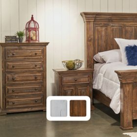 Ruma 5-Drawer Solid Pine Wood Chest (Assorted Colors)