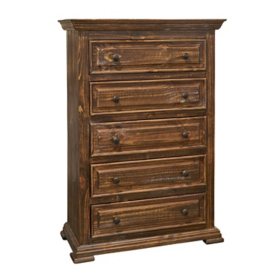 Ruma 5-Drawer Solid Pine Wood Chest (Assorted Colors)