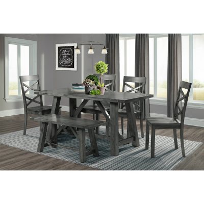 Picket House Furnishings Regan 6PC Dining Set Table 4 Side Chairs