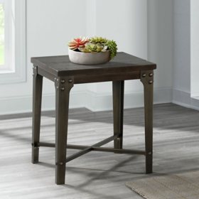 Society Den Cera Square End Table with USB