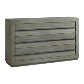 Cosmo 7-Drawer Acacia And Manufactured Wood Dresser, Grey