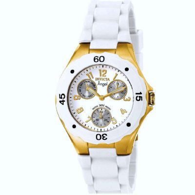 White and gold invicta watch hot sale