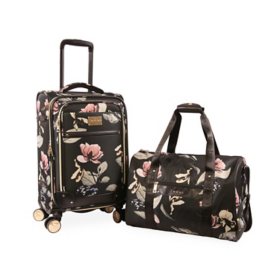 Bebe Sofia Carry-On Luggage + Weekender Set (Assorted Colors)