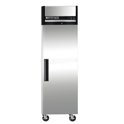 HorecaTraders Standing Freezer with Wheels | 2 doors | 134 x 84.5 x 200 cm