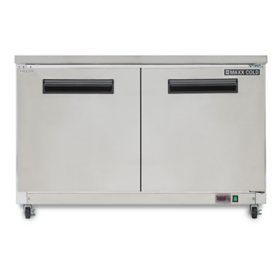 Maxx Cold X-Series Double Door Undercounter Commercial Freezer in Stainless Steel 12 cu. ft.
