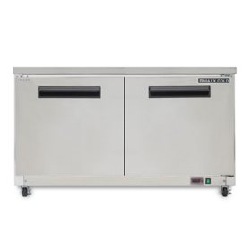 Maxx Cold X-Series Double Door Undercounter Commercial Freezer in Stainless Steel 15.5 cu. ft.