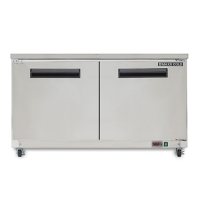 Maxx Cold X-Series Double Door Undercounter Commercial Freezer in Stainless Steel (15.5 cu. ft.)