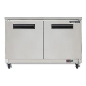Maxx Cold X-Series Double Door Undercounter Commercial Refrigerator in Stainless Steel 12 cu. ft.
