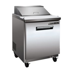 Maxx Cold X-Series Commercial Refrigerated Sandwich/Salad Station, Stainless Steel 7 cu. ft.