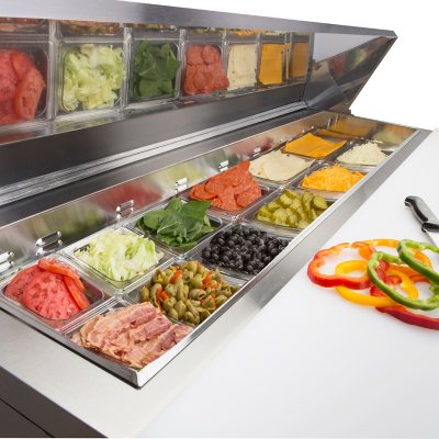 C-Store Sandwich Prep Station: 128L x 38D