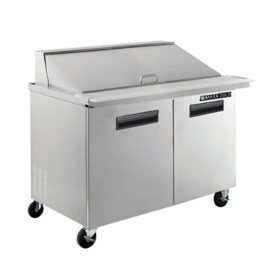 Maxx Cold X-Series Commercial Refrigerated Prep Station, Stainless Steel, 12 cu. ft.