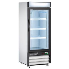 Maxx Cold X-Series Single Door Merchandiser Refrigerator, White 12 cu. ft.