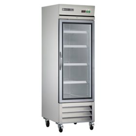 Maxx Cold X-Series Single Glass Door Commercial Refrigerator, Stainless Steel 23 cu. ft.