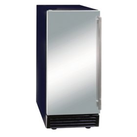 Maxx Ice Freestanding Icemaker with Drain Pump, Stainless Steel and Black 65 lbs.