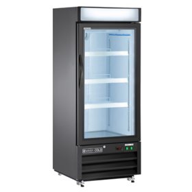 Maxx Cold X-Series Single Door Merchandiser Freezer, Black 12 cu. ft.