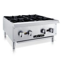 Cayvo Stainless Steel Hot Plates, 4 Burners (Choose Liquid Propane or Natural Gas)