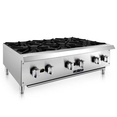 Cayvo Stainless Steel Hot Plates 6 Burners Choose Liquid Propane