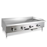 Cayvo Stainless Steel Gas Griddle, 48" (Choose Liquid Propane or Natural Gas)