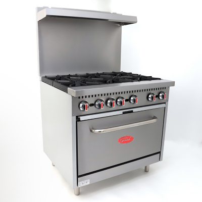 Cooking Performance Group S24-N Natural Gas 4 Burner 24 Range with Space  Saver Oven - 150,000 BTU