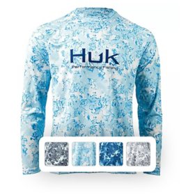 Huk Pursuit Crew Long Sleeve Shirt, Assorted Styles