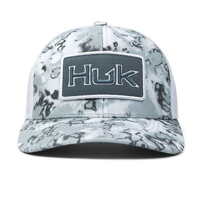 Huk Men's Huk Gray Palm Slam Trucker Snapback Hat