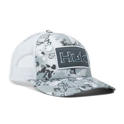 Men's Huk Fin Flats Camo Trucker Hat, Harbor Mist - Sam's Club