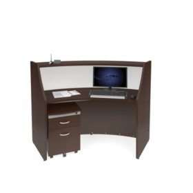 Marque Single Unit Reception Station With Plexi Panel Front And