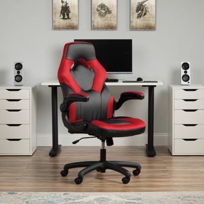 Essentials by OFM Racing Style Leather Gaming Chair OFMESS3085RED Carton Qty:1 
