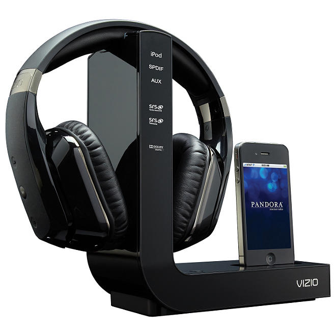 VIZIO HD Wireless Headphones with iPod Dock