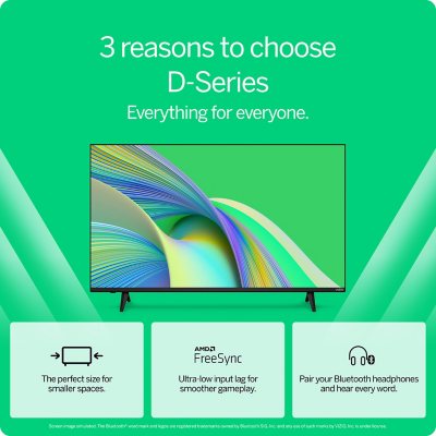 VIZIO 40 Class D-Series FHD LED Smart TV for Gaming and Streaming,  Bluetooth Headphone Capable - D40fM-K09 (Renewed)