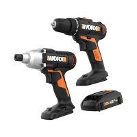 Worx 20V Power Share Cordless 2PC Drill and Impact Driver Combo Kit
