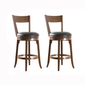 Kinney 30" Traditional Barstool with Suede Finish - 2 pk.