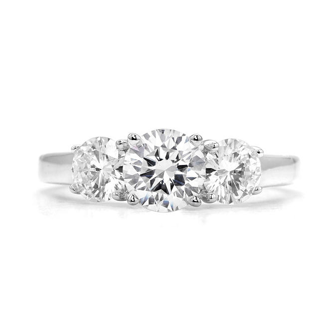 1.83 ct. t.w. Premier Diamond Collection Round 3-stone Ring in 14k White Gold (H, SI1)