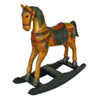 decorative wood rocking horse