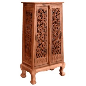 50 Hand Carved Bamboo Storage Cabinet Natural Sam S Club