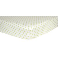 Trend Lab Flannel Fitted Crib Sheet, Sage Dot