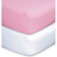 Trend Lab Crib Sheet - Pink & White
