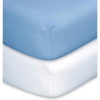 Trend Lab Crib Sheets  Blue & White