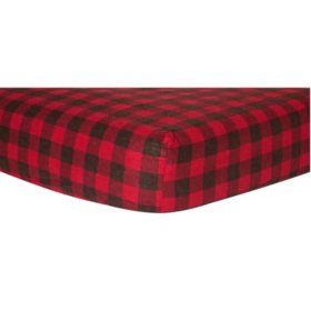 Trend Lab Flannel Fitted Crib Sheet Buffalo Check Sam S Club