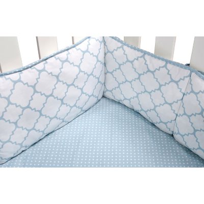 Light blue sales crib bumper