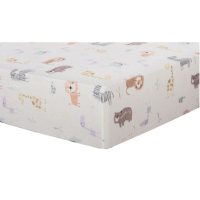 Trend Lab Flannel Fitted Crib Sheet, Crayon Jungle