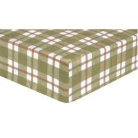 Trend Lab Fitted Crib Sheet, Deer Lodge Plaid Flannel