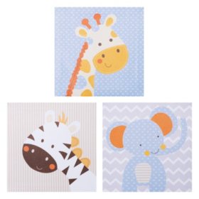 Trend Lab Canvas Wall Art, Jungle Fun (3 pk.)