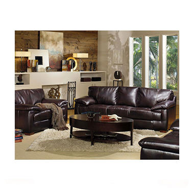 Hartford Leather Living Room 3 Piece Set