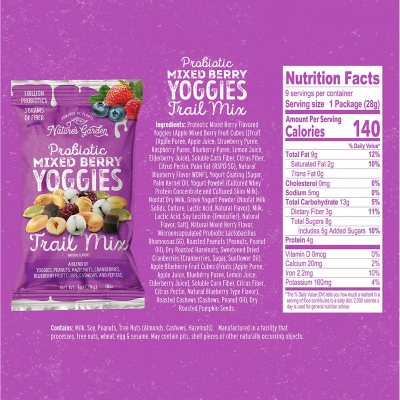 Nature's Garden Yoggies Trail Mix, Variety Pack, 1 oz., 18 Nature's Garden Yoggies Trail Mix, Variety Pack, 1 oz., 18