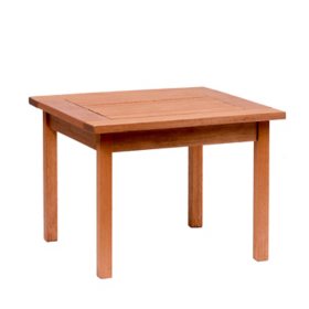 Madrid Solid Eucalyptus Square All-Weather Patio Side Table