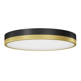 Artika Kent Integrated LED Flush Mount, Black & Gold