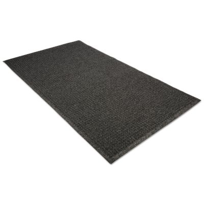 2x6 Black Guardian Platinum Series Indoor Wiper Floor Mat Rubber with Nylon Carpet 